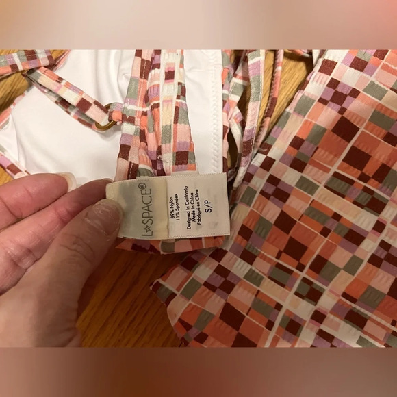 L* SPACE Helena Bikini Top & Joy Bitsy Bottom Block Party Geometric - Picture 4 of 7